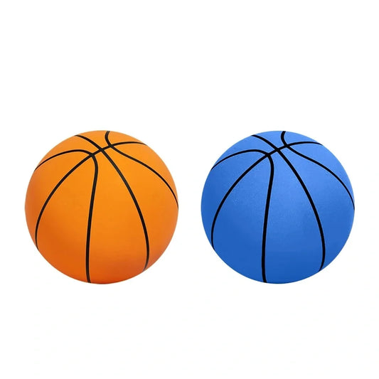 Silent Foam Basketball - 18cm Indoor Safe Soft Squeezable Ball - No Noise Training Toy for Kids