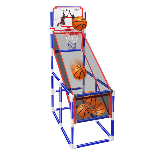 Adjustable Kids Basketball Hoop Set - Indoor/Outdoor Training System with 4 Balls (88cm-140cm Height Range)