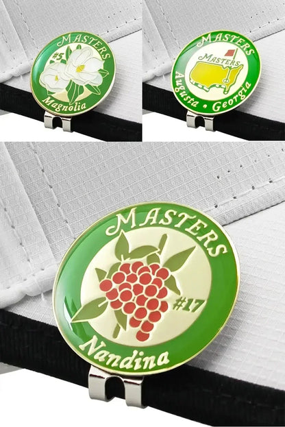 Magnetic Golf Ball Marker with Hat Clip - US Map White Flower Design Training Aid Gift for Kids Boys Girls Golfers