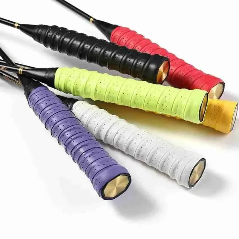 Premium Perforated Racket Overgrip - Anti-Slip PU Tennis & Badminton Handle Wrap with Shock Absorption - 110cm Length