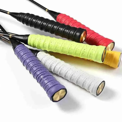 Premium Perforated Racket Overgrip - Anti-Slip PU Tennis & Badminton Handle Wrap with Shock Absorption - 110cm Length