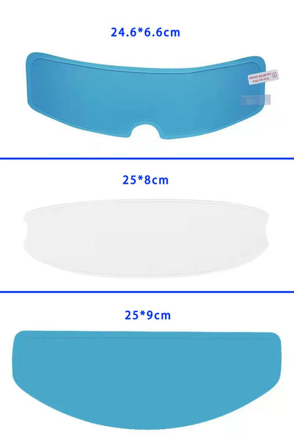 Clear Nano Film Helmet Sticker – Anti-Rain & Anti-Fog Protection for Motorbike Riders, Easy Application for Enhanced Visibility
