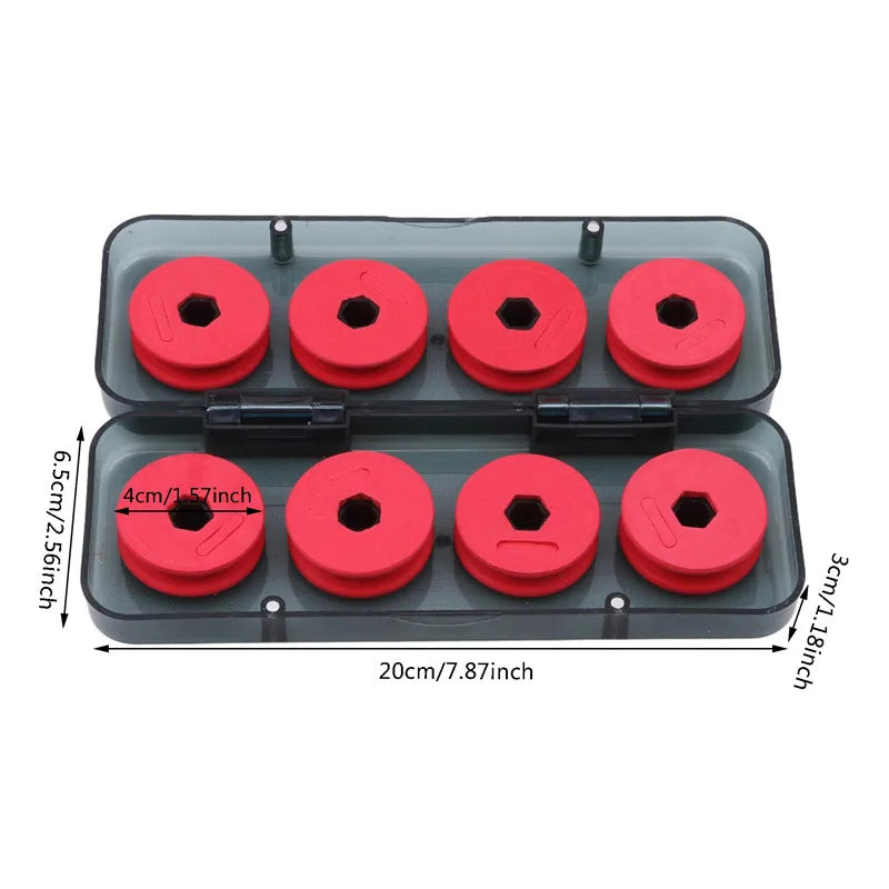 Professional Fishing Line Organizer Box - Multi-Spool Winding Board with Storage