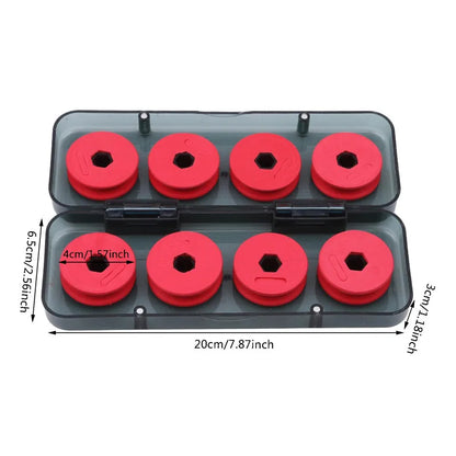 Professional Fishing Line Organizer Box - Multi-Spool Winding Board with Storage