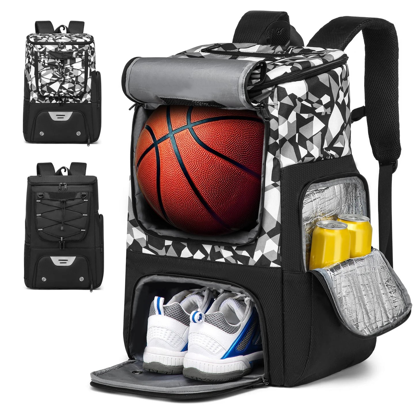 Sports Backpack with Shoe Compartment - Football, Basketball & Soccer Training Bag for Men