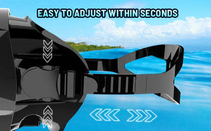 Classic Retro Oval Spearfishing Mask - Panoramic Wide View Scuba Diving Goggles with Tempered Glass Lens for Adults