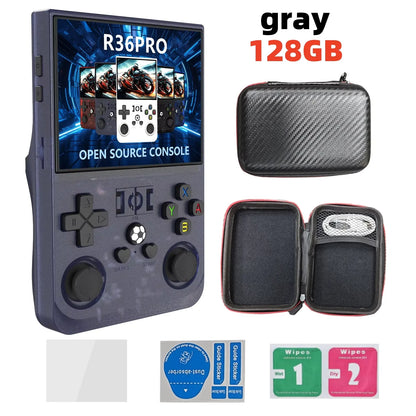Retro Handheld Game Console R36S - 3.5" IPS Screen - 128GB Storage - Linux System - Portable Pocket Player (R36 Ultra/PRO)