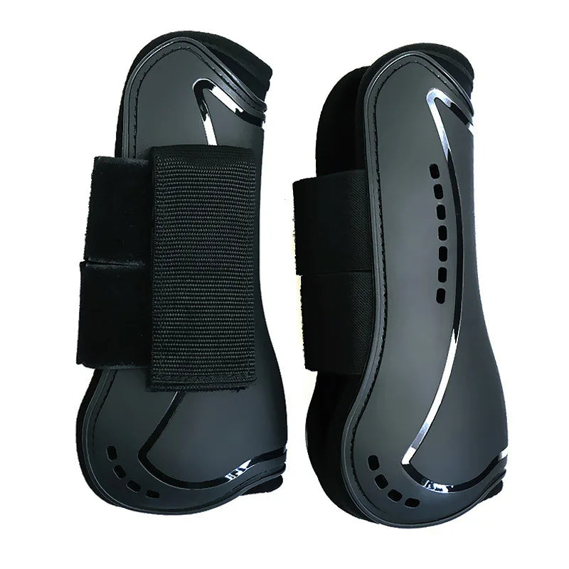 Adjustable Horse Leg Splint Boots - PU Neoprene Protective Support for Training, Racing, Riding & Jumping