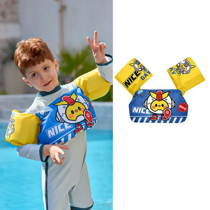 Adjustable Baby Swimming Life Jacket - Cartoon Foam Arm Sleeves with Safety Float Ring for Pool Training