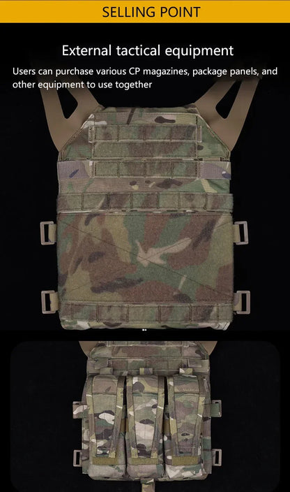 Tactical Sport Vest 2.0 - Breathable Adjustable Quick Release Nylon Carrier for Airsoft, Paintball & Outdoor Training