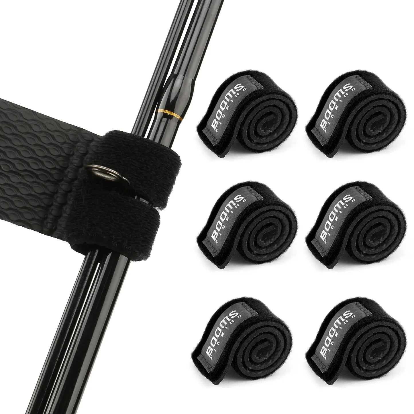 Booms Fishing RS3 Fishing Rod Holder Belt with Suspender Straps and Rod Tie Wraps - Complete Fishing Tackle Box Accessories Kit