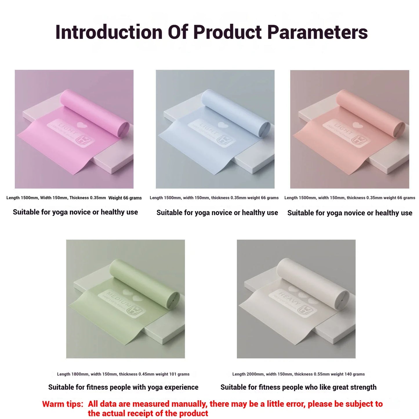 WOSWEIR Yoga Stretching Resistance Strap - Home Fitness & Latin Dance Stretch Band for Beginners