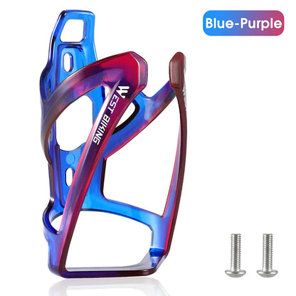 Ultralight Bicycle Water Bottle Cage - Colorful Gradient PC Plastic Holder for MTB & Road Bike - Universal Fit Bottle Bracket