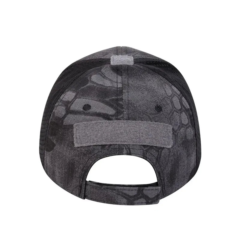 Adjustable Baseball Cap with Skull Embroidery Patch - 2025 Breathable Outdoor Sunscreen Hat for Spring & Autumn