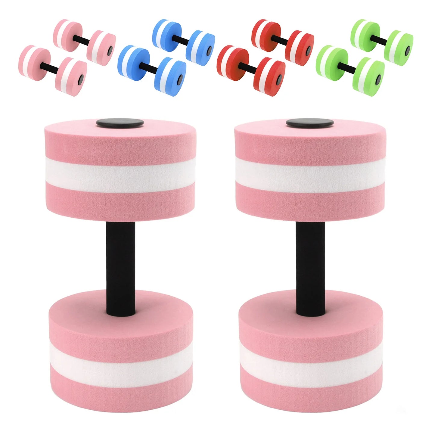 2pcs EVA Water Floating Dumbbells - 15cm x 27cm Foam Aquatic Fitness Weights for Pool Aerobics & Water Exercise