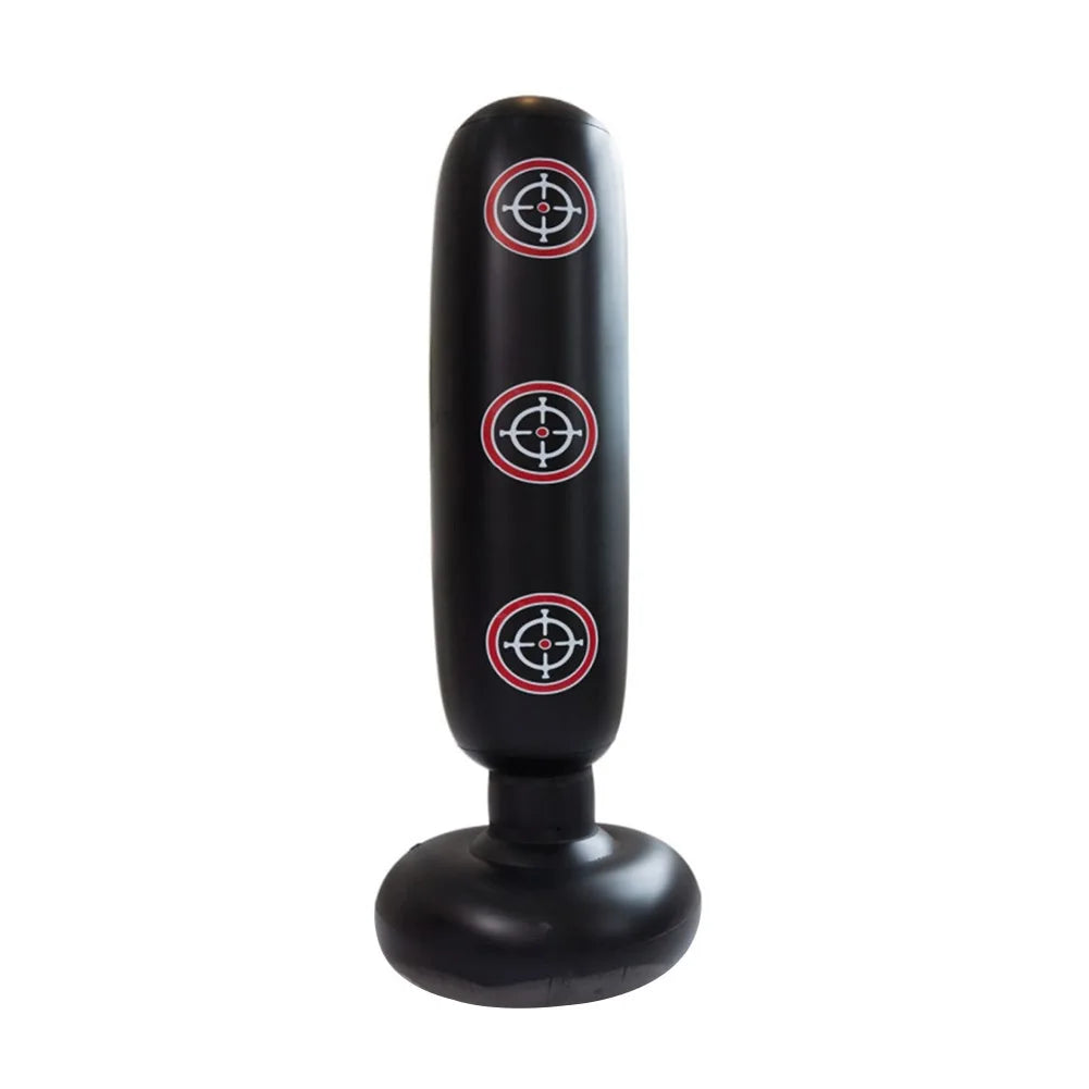 Inflatable PVC Punching Bag - Kids & Adult Fitness Training Boxing Column with Pressure Base