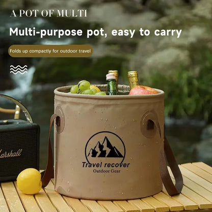 Collapsible Water Bucket - 5L/10L/20L Portable Folding Basin for Camping, Hiking & Fishing