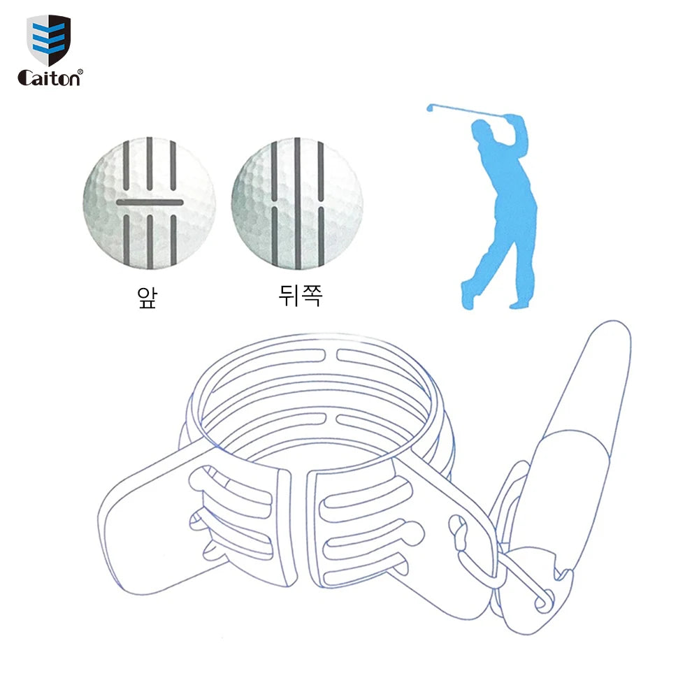 Precision Golf Ball Line Marker Tool - Golf Ball Marking Stencils with Color Markers & Alignment Accessories