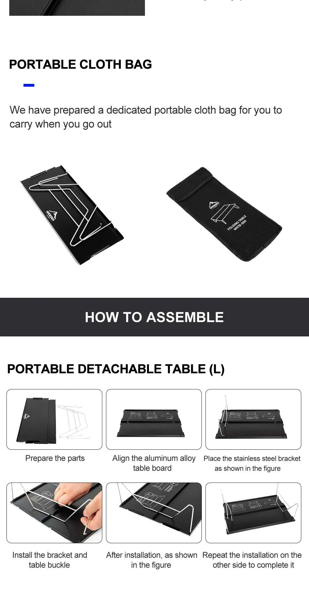 Ultra-Light Foldable Camping Table - Portable Outdoor Desk for Climbing, Fishing & Picnic Adventures