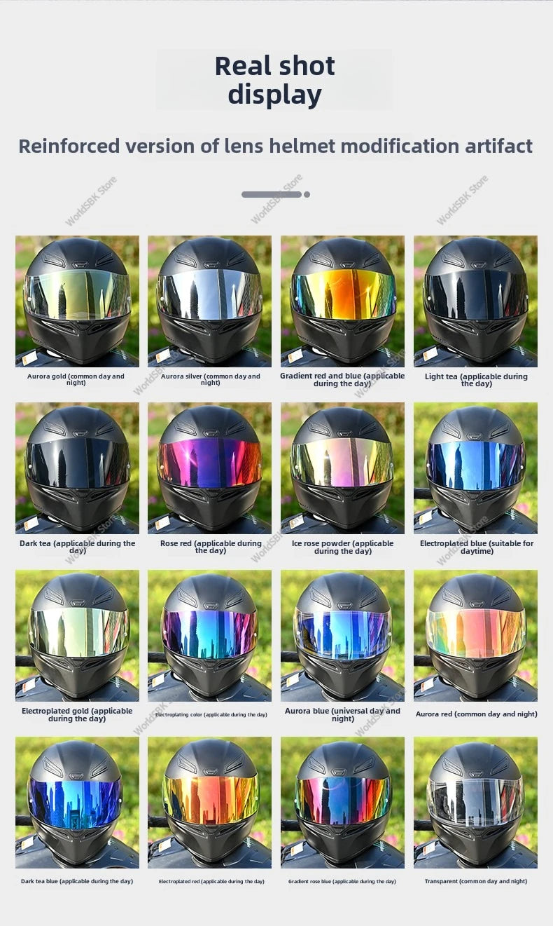 Motorcycle Helmet Visor Lens – Full Face Shield with Anti-UV, Anti-Fog & Anti-Scratch Protection