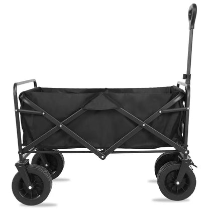 Heavy-Duty Collapsible Beach Wagon - All-Terrain Wheels, Large Capacity Folding Cart for Outdoor Camping