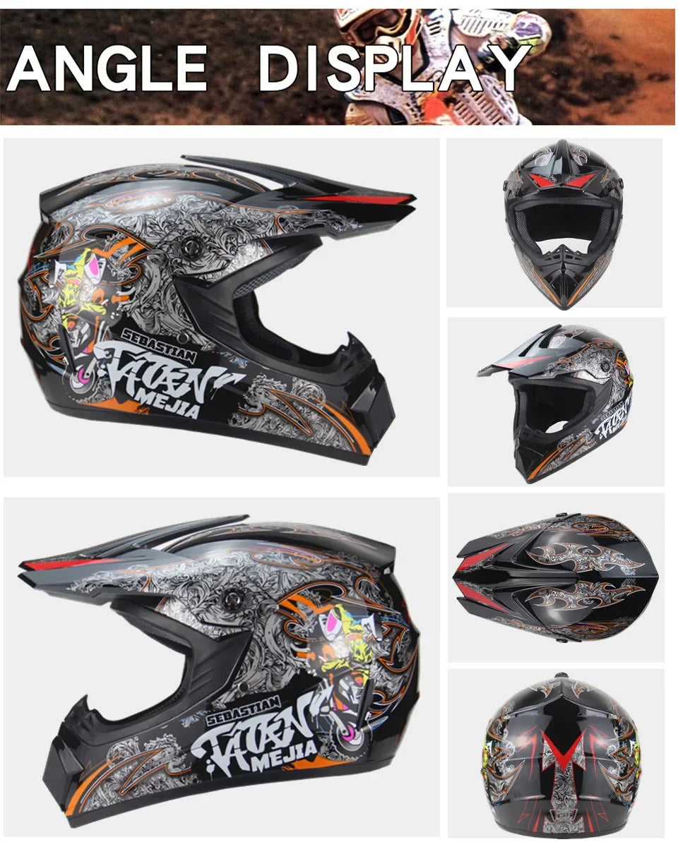 Full Face Motocross Helmet - Off-Road Downhill AM DH Cross Capacete - Free Shipping + 3 Free Gifts