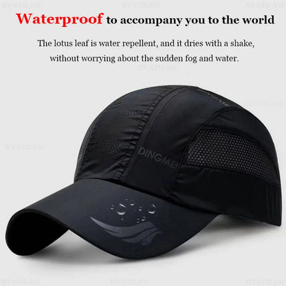 Quick-Dry Mesh Baseball Cap - Sports Running & Golf Hat - Breathable Snapback for Men & Women