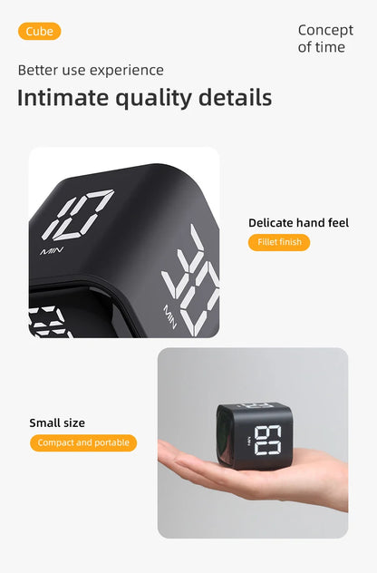Digital Flip Timer with Vibration and Sound Alerts - 5-60 Minute Countdown