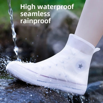 Silicone Waterproof Shoe Covers - Reusable Non-Slip Thick Wear-Resistant Rain Boot Protectors for Travel & Outdoor