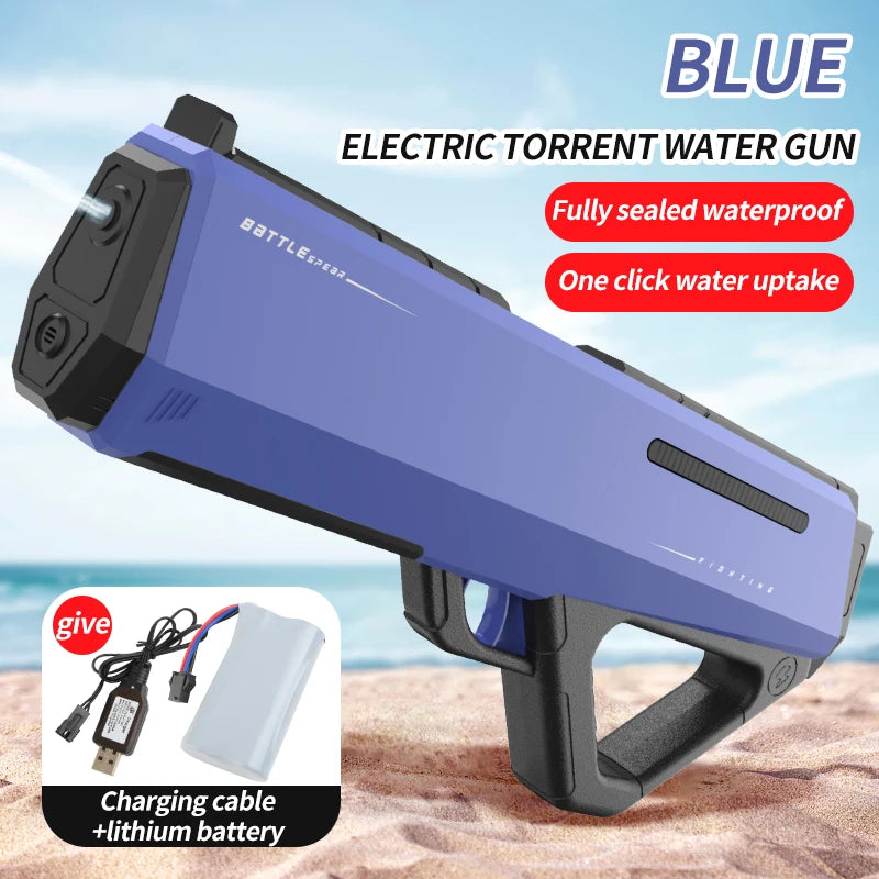Electric High Pressure Water Gun - Kids Summer Pool Toy for Outdoor Water Fight Games