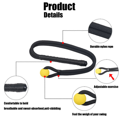 Golf Swing Trainer Rope - Beginner-Friendly Grip and Posture Correction Training Aid