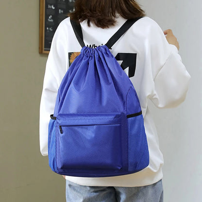 Large Capacity Drawstring Backpack - Sports String Bag for Gym, Swim & Beach - Women & Men