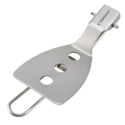 Stainless Steel Folding Spatula Turner - Compact Outdoor Cooking Tool for Camping, Hiking, BBQ, Picnic - Perfect for Mini Pancakes, Bread, Steak & Flat Cooking