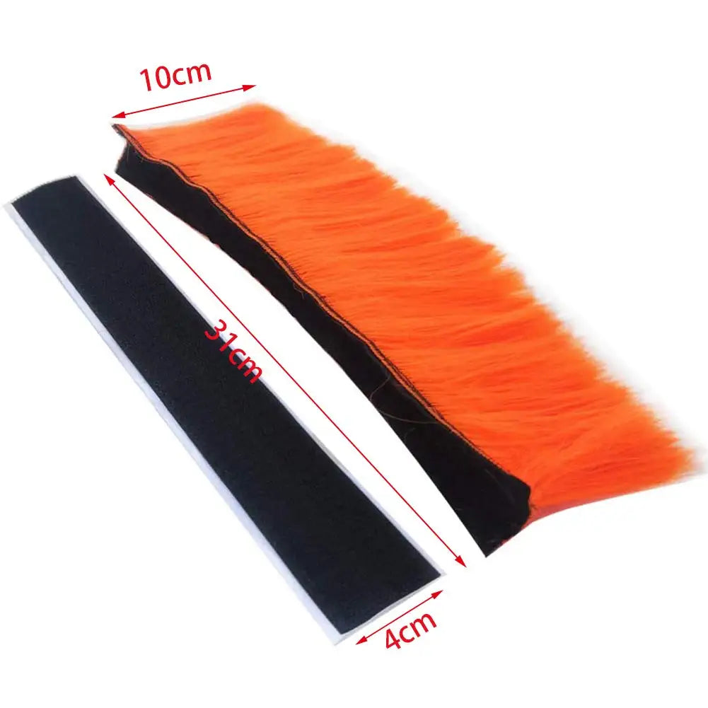 Universal Synthetic Mohawk Hair Sticker - Reusable Motorcycle & Bicycle Helmet Accessory for Outdoor Racing