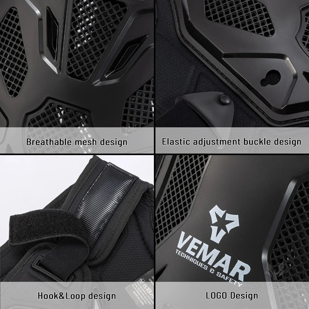 All-Season Motorcycle Armor Vest - PE Shell Body Protection for Motocross, Dirt Bike & MTB - Men & Women