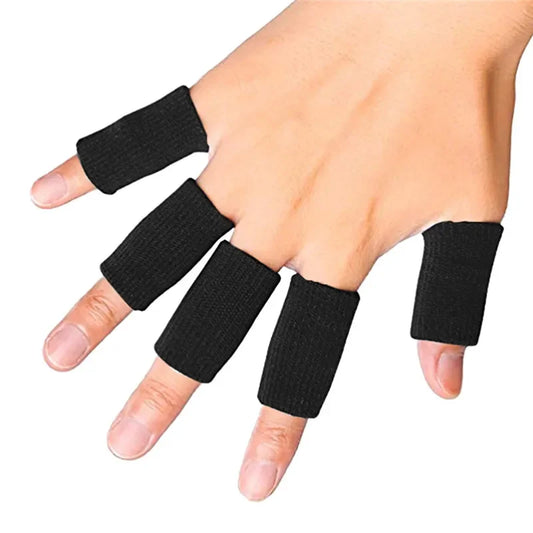 Athletic Finger Support Sleeves - 10 Pack Compression Guards for Basketball, Volleyball, Gym & Sports