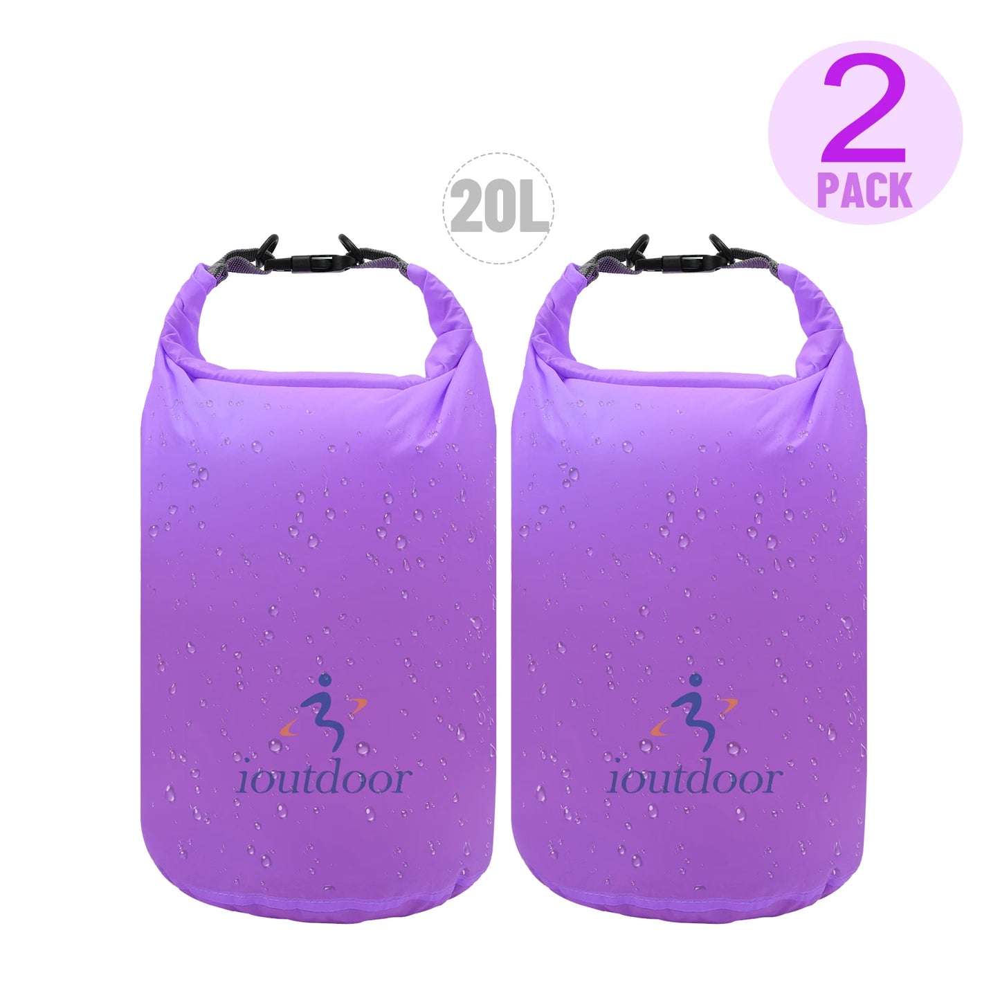 Waterproof Dry Bag 10L - Lightweight Combo Wet/Dry Bag for Kayaking Swimming Fishing Rafting - 210T Polyester