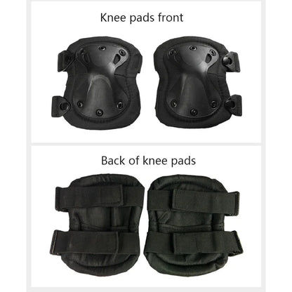 4-Piece Tactical Protective Gear Set - Knee & Elbow Pads for Outdoor Sports, Cycling, Mountaineering & Hiking