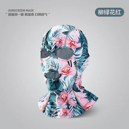 UV Protection Swimming Face Mask - Breathable Diving Cap for Men & Women Beach Sun Protection
