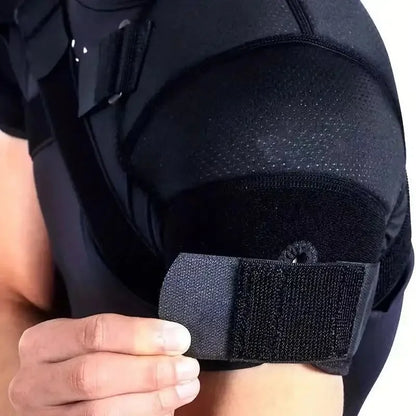 Adjustable Cross Compression Shoulder Brace - Double Bandage Support Strap for Rotator Cuff, Posture Correction & Joint Pain Relief