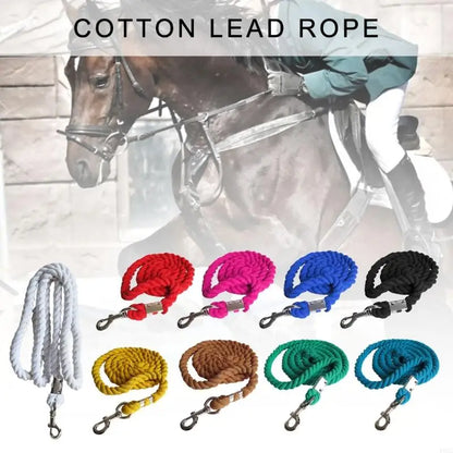 Heavy Duty Cotton Weave Equestrian Halter - 652F Leading Rope for Horses & Livestock