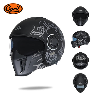Modular Motorcycle Helmet - Full Face/Open Face 3/4 Dual Visor Helmet (ECE/DOT Certified, Unisex)