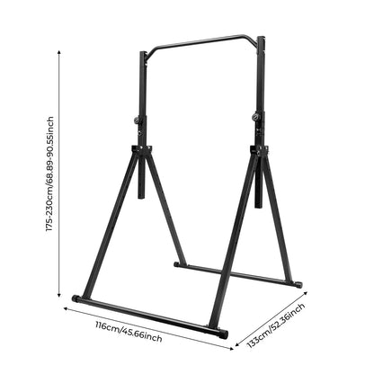 Adjustable Height Pull-Up Bar - Triangular Gymnastics Practice Station for Home Gym Strength Training