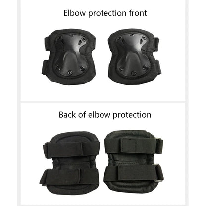 4-Piece Tactical Protective Gear Set - Knee & Elbow Pads for Outdoor Sports, Cycling, Mountaineering & Hiking