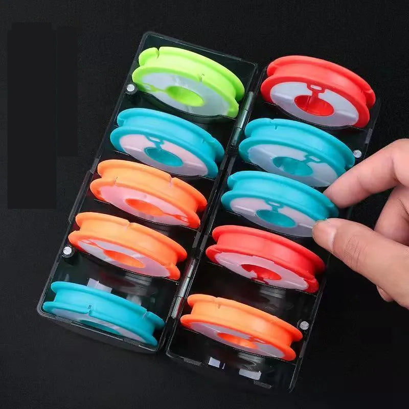 Professional Fishing Line Organizer Box - Multi-Spool Winding Board with Storage