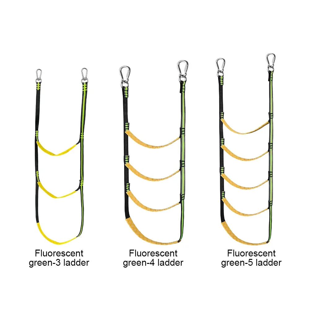 Portable Nylon Boat Rope Ladder - 3/4/5 Step Auxiliary Boarding Ladder for Marine & Water Sports
