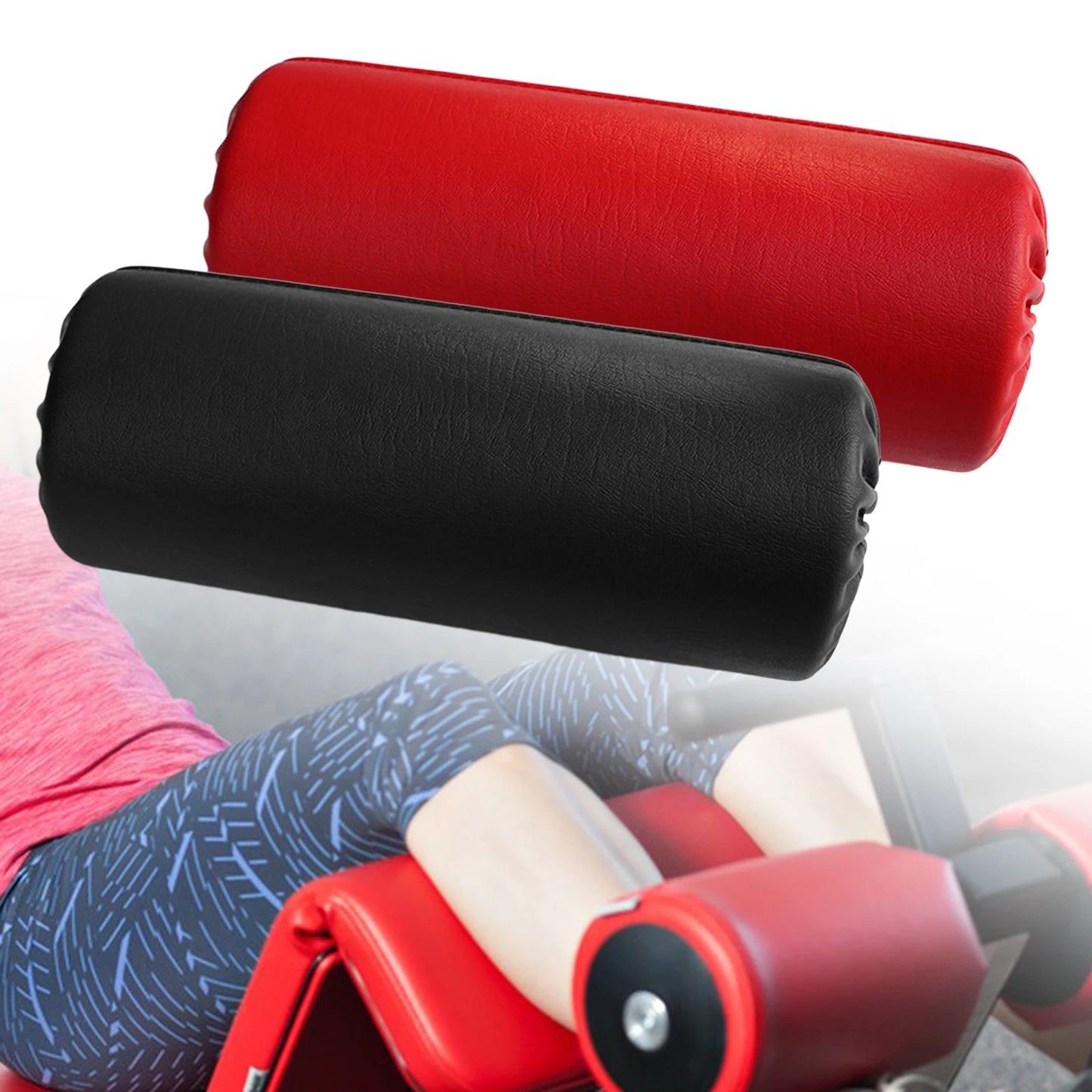 PU Leather Foam Foot Pad Roller 20cm Replacement Sponge Roller for Home Gym Fitness Exercise Machines