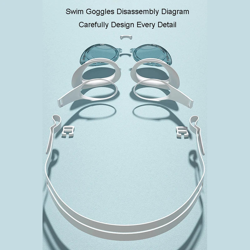 Professional Waterproof Swimming Goggles - Anti-Fog UV Protection Pool Glasses for Adults, Men, Women & Youth