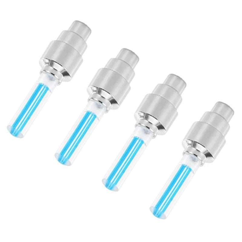 LED Tire Valve Cap Lights - Waterproof Neon Flash Lamp for Car, Motorcycle & Bicycle Wheels (2/4 Pack)