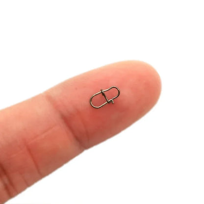 50PCS Stainless Steel Pin Swivel Fishing Accessories - Connector Lure Clip Rolling Swivels for Sea Fishing
